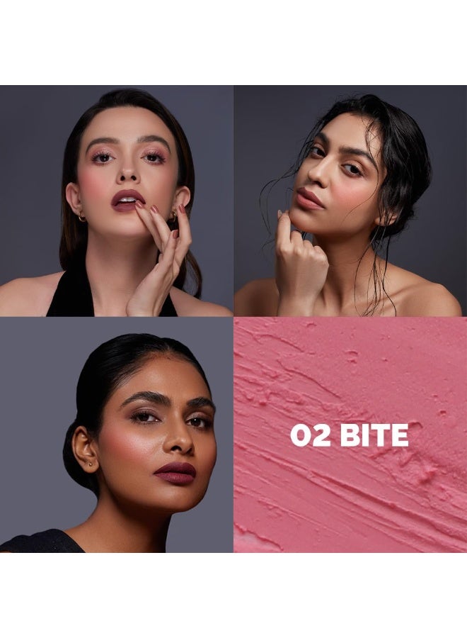 Staze 9to9 Cheek Me Out Multipurpose Blush Stick Tint | On The Go Lip + Cheek + Eye Makeup | Highly Pigmented + Blendable | 12Hrs Long Stay | Natural, Creamy Finish | Travel-Friendly | 02 Bite | 6g - Image 2